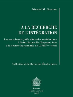 cover image of A la recherche de l'integration